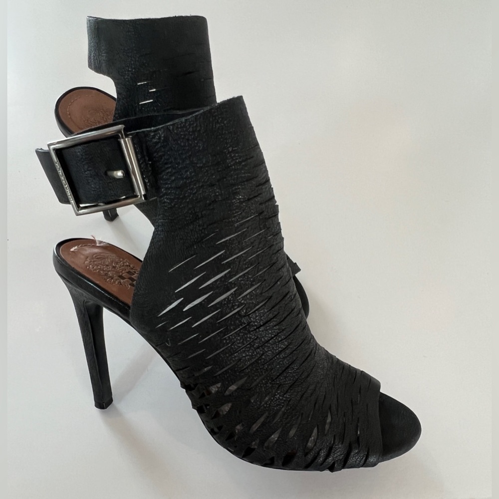 Vince Camuto - Kayjay Black Caged Leather Bootie